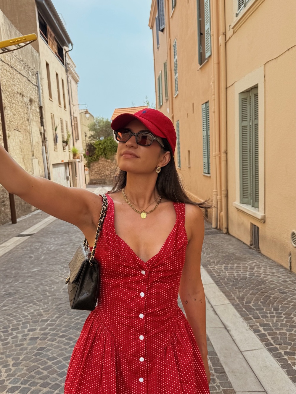 Frankie's Bikinis Red Polka Dot Mini Dress
